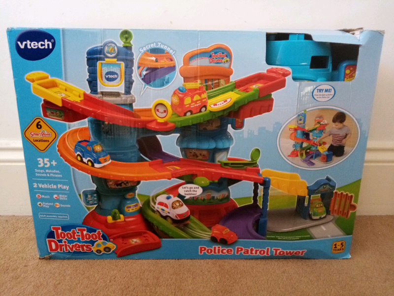 vtech toot toot police patrol tower